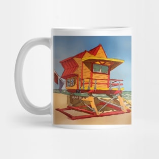 Cute Lifeguard tower in South Beach Miami Florida Mug